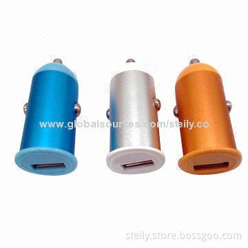 Wholesale OEM Mini Shape 5V/1A USB In-car Charger for Smart Devices, CE- and RoHS-certified